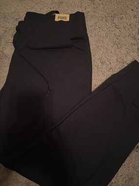 PINK Victoria's Secret Black Joggers with Rainbow PINK Side Logo